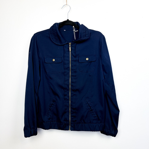 Alia Jackets & Blazers - Alia Blue Zip-Up Fall/Spring Jacket